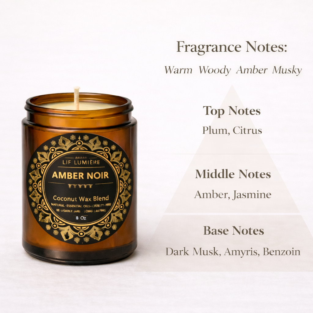Amber Noir Coconut Natural Coconut Apricot wax candles