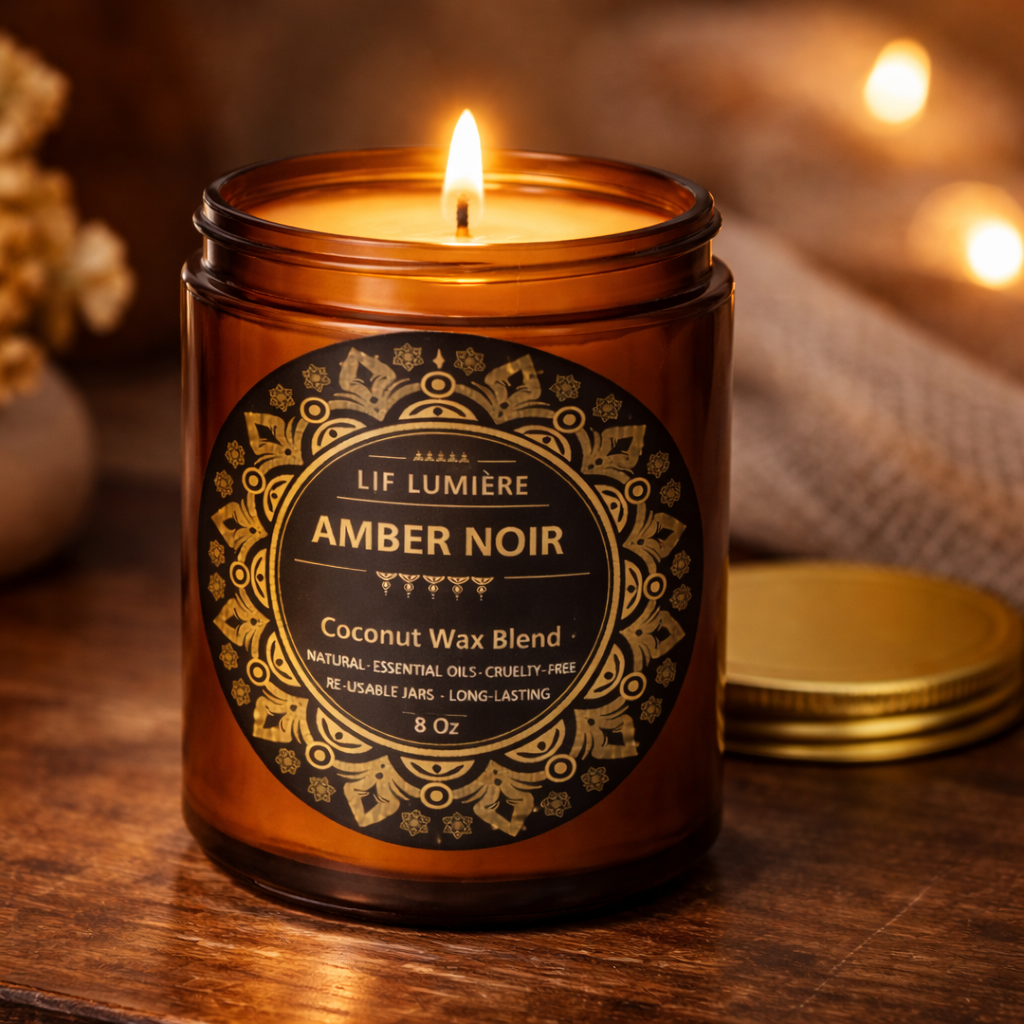 Amber Noir Coconut Natural Coconut Apricot wax candles